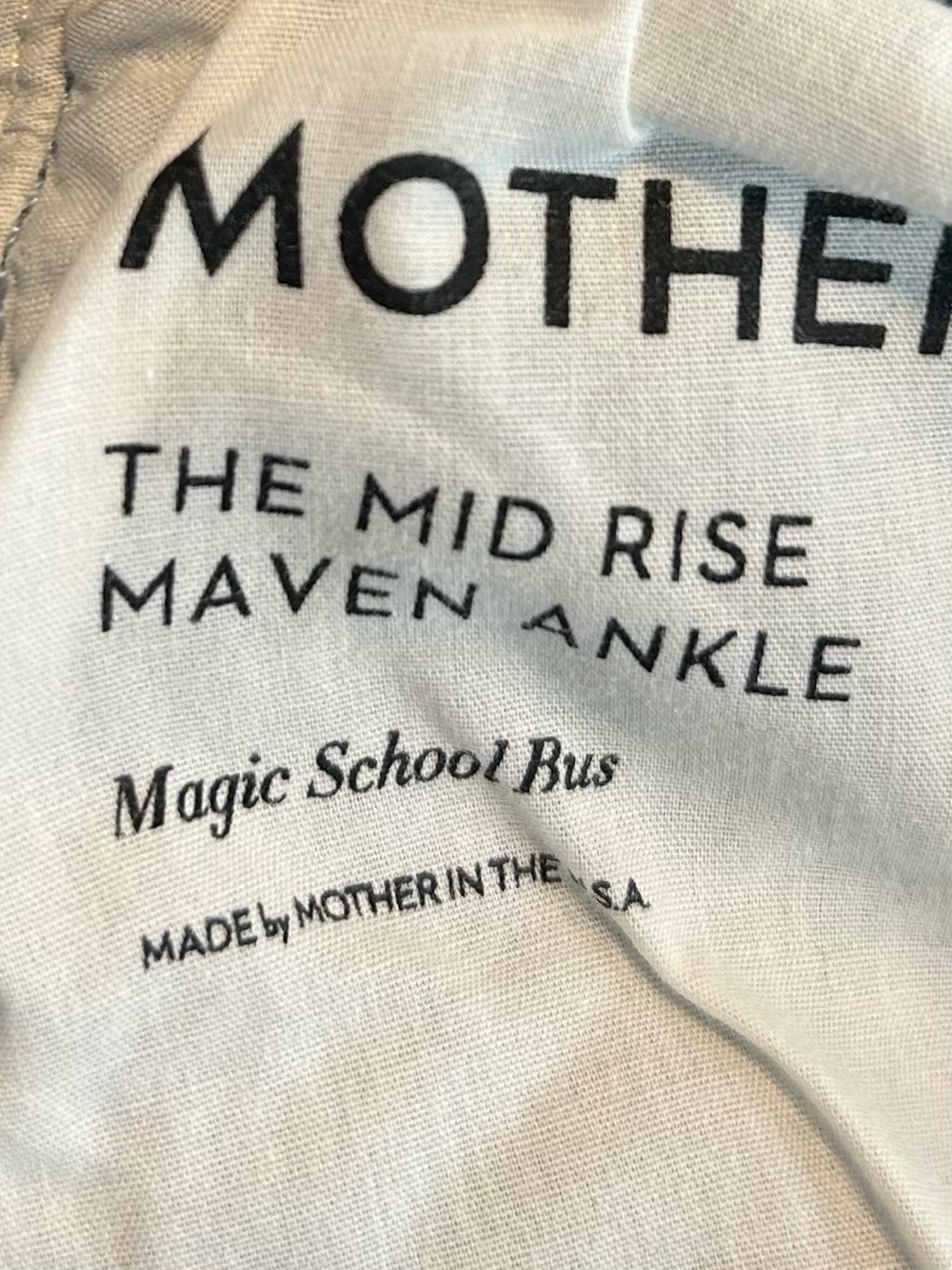 Mother Jeans The Maven Ankle Mid Rise Size 28 in Magic School Bus New With Tags - Picture 7 of 10